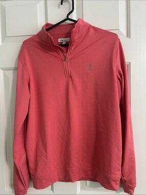 Peter Millar Coral Half-Zip Pullover Sweater